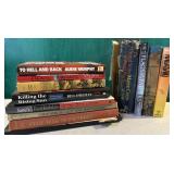 Box of books - combat, navy, war etcï¿½