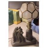 Figural dog lamp