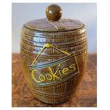 Cookie Jar - McCoy brown barrel.