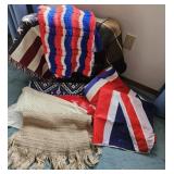 Warm up throws etc in blue bag