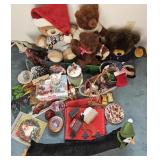 Holiday mix, penguin draft stopper, stuffed