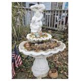 3pc concrete bird bath very heavy bring help to
