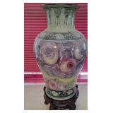 Flower vase on pedestal