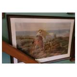 Beautiful horse print mother and son - hanging in