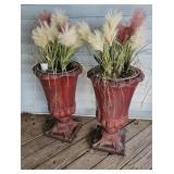 2 resign planters 27"t