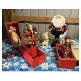 tub of Christmas, resin statue, tree toppers,