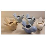 5 McCoy pottery birds