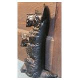 Cast iron dog doorstop