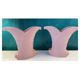 2 Abingdon deco vases