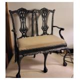 Cast iron doll settee