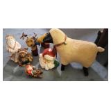 Huge sheep, santas, bear, etc