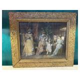 Victorian lady print in beautiful gilded frame