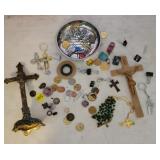 Religious  items, Jewelry, coins, magnetic dish