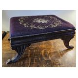 Needlepoint foot stool 18"13"10"