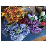 2 bags faux floral & wood tulips