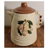 Cookie jar American bisque pinecone coffee pot