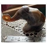 Caramel slag glass ï¿½end of dayï¿½ elephant