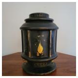 Cookie jar McCoy lantern with gold and yellow