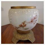 Lamp font / planter hand painted