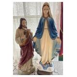 Chalkware Joseph & Mary