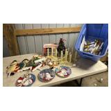 Christmas yard art, candle sticks, plates,etc