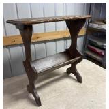 Walnut magazine stand 23x12x26