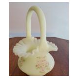 Fenton basket hand painted and  signed