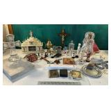 Religious/catholic cruxifixes/altar/statues