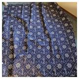 Nautical pattern blanket with 2 shams, misc