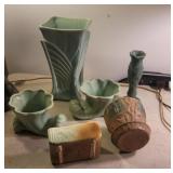Box misc pottery - McCoy, etc