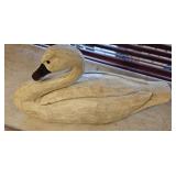 Carved wooden goose