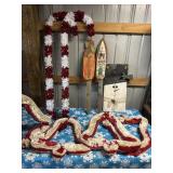Candy canes, hanging yard ornaments paper  bells