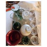 Box of misc glassware