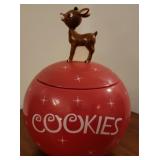 Cookie jar -  Rudolph the red nose reindeer.