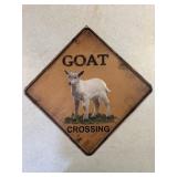 Goat crossing sign