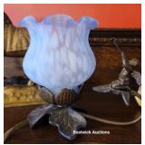 Small Art glass angel light