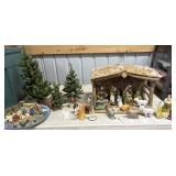 Tub of older nativity scene some damage,