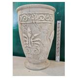 White garden vase