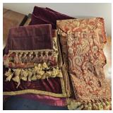Various table runners, valance 64X18, 2 random