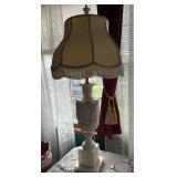 Heavy marble base table lamp