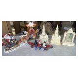 resin, Santa, sleigh, three churches, tin canoe