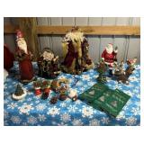 tub of Christmas, Santas, ceramic boots, entry,