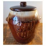 Cookie jar McCoy pottery brown drip probably.1