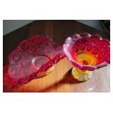 Amberina banana dish, Amberina compote dish.