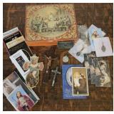 Wooden box of religious