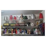 Contents of 4 shelves above the washer dryer