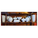 10pcs Westmoreland milk glass