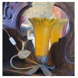 Hummingbird art glass lamp