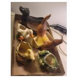 Box misc pottery - McCoy, dogs, etc