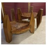 3 piece wooden plant stand risers